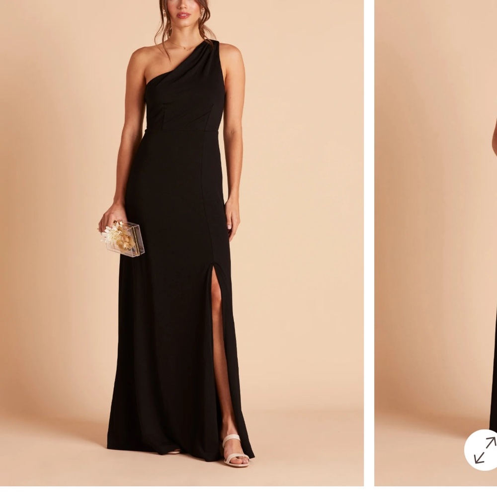 Birdy Grey Black One-Shoulder Gown